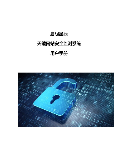 启明星辰天镜网站安全监测系统用户手册