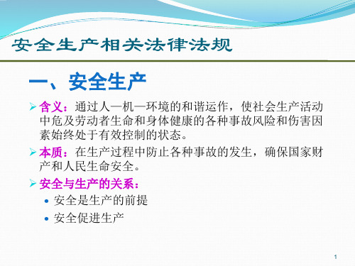 安全生产法律法规培训ppt课件