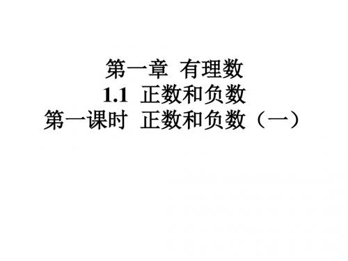 广东省七年级数学上册1.1 正数和负数课件1 (人教版)