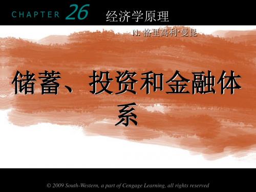 储蓄、投资和金融体系 共34页