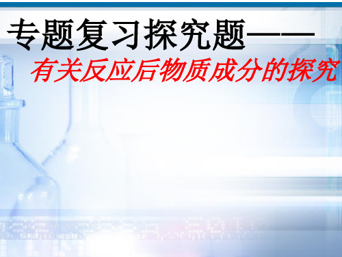 专题复习探究题——有关反应后物质成分的探究(共19张PPT)