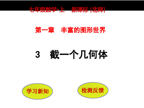 最新北师大版七年级数学上册1.3《截一个几何体》ppt课件
