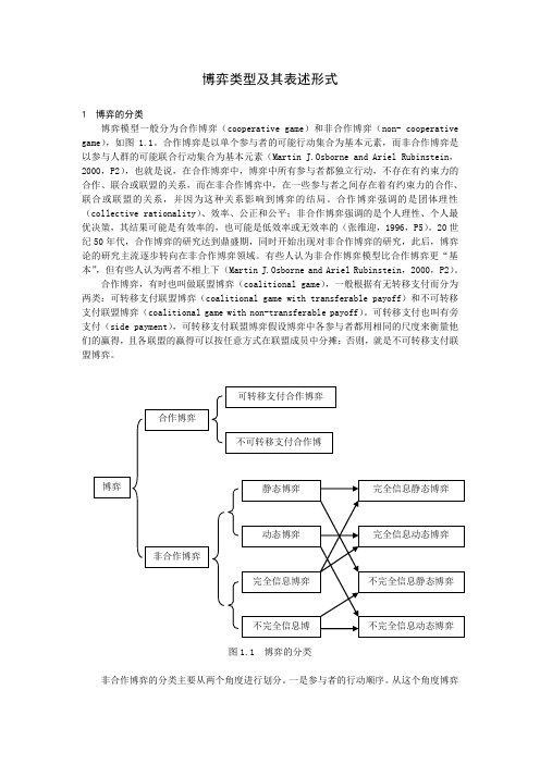 博弈类型及其表述形式