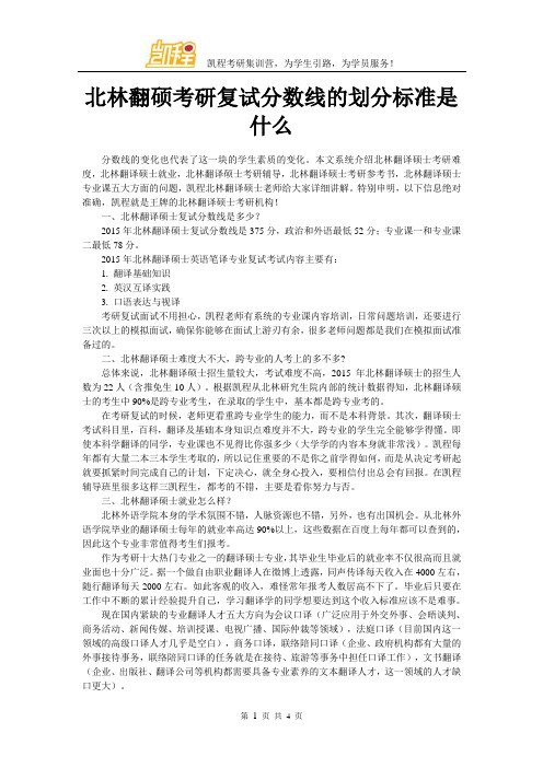 北林翻硕考研复试分数线的划分标准是什么