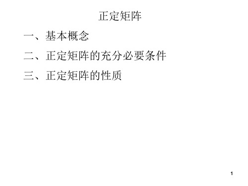 正定矩阵ppt