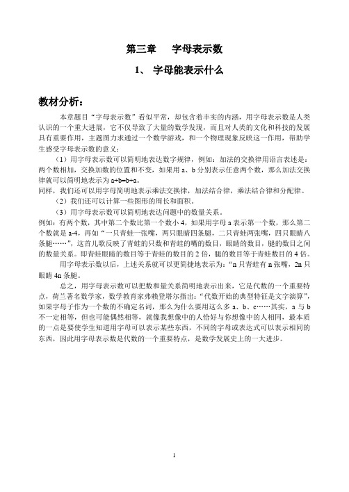 3.1 字母能表示什么