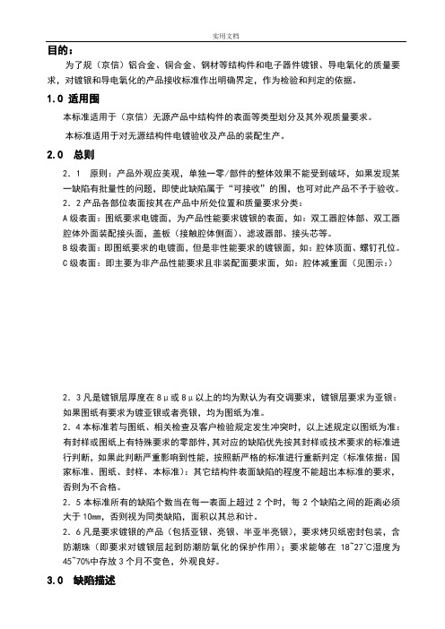 镀银,导电氧化检验实用标准