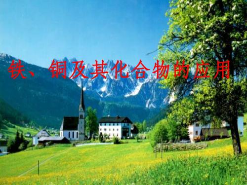 铁、铜及其化合物的应用