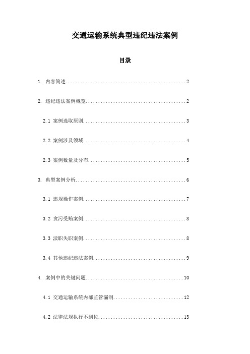 交通运输系统典型违纪违法案例