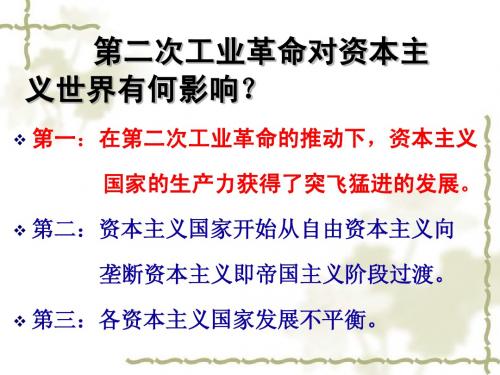 中华书局版九年级历史上册第21课 第一次世界大战