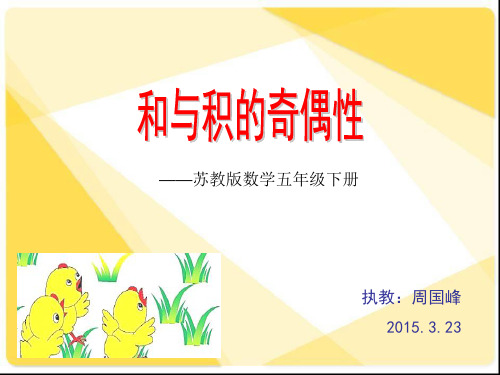 和与积的奇偶性PPT