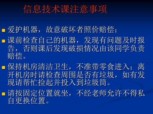 信息技术课注意事项(精)