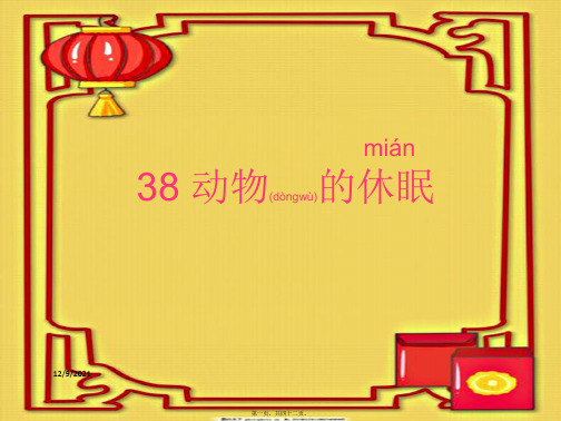 三年级语文上册《动物的休眠》课件1 沪教沪教件