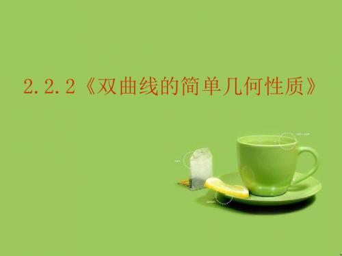 高中数学选修1-1课件：2.2.2双曲线的简单几何性质 (共19张PPT)