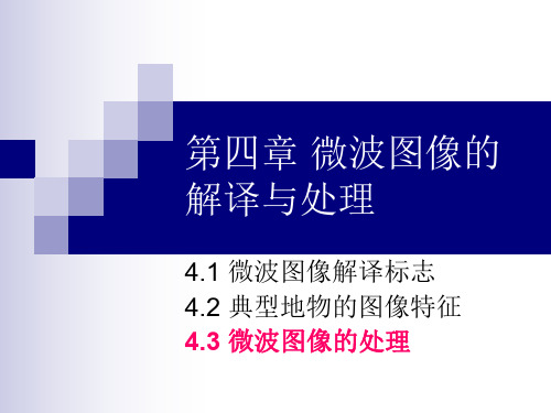 2016-2017(1)微波遥感-4.3微波图像的处理