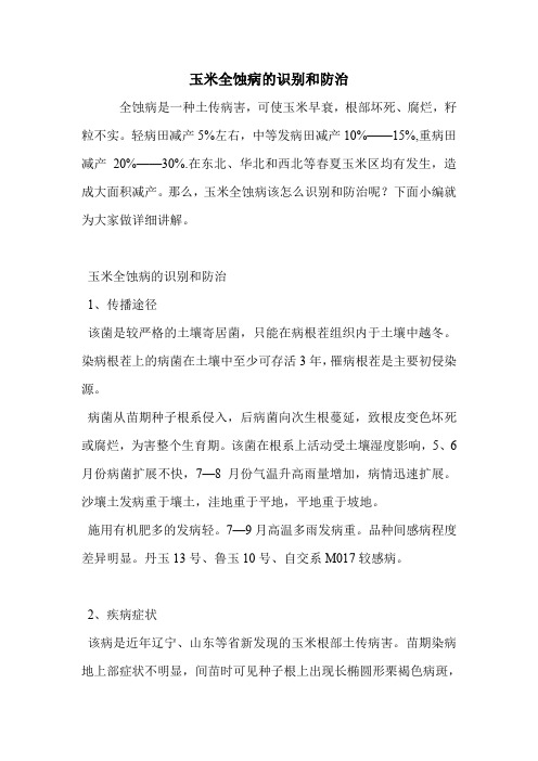 玉米全蚀病的识别和防治.doc