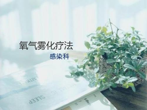 氧气雾化疗法PPT课件