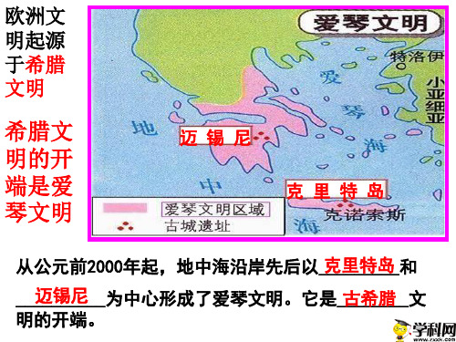 浙江省台州市书生中学人教版历史与社会八年级上册课件：31西方文明的摇篮(共24张PPT)