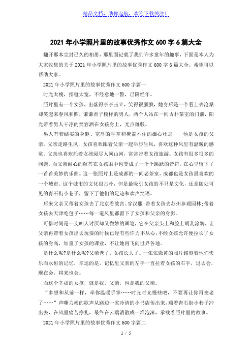 2021年小学照片里的故事优秀作文600字6篇大全
