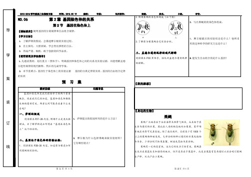 基因在染色体上导学案