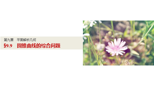 第九章9.9圆锥曲线的综合问题