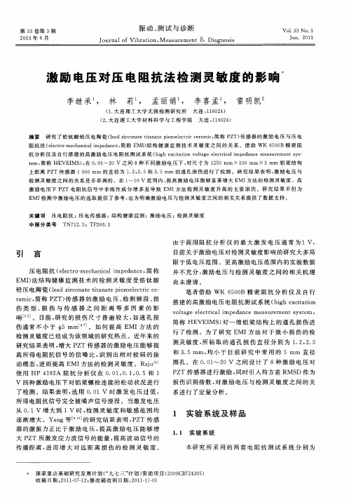激励电压对压电阻抗法检测灵敏度的影响
