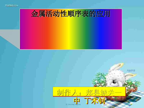 初三化学下学期金属活动性顺序表的应用PPT 人教版
