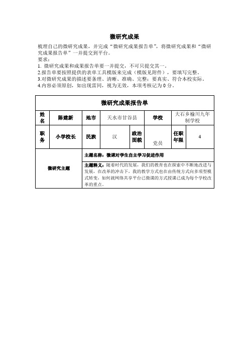 微研究成果 模板