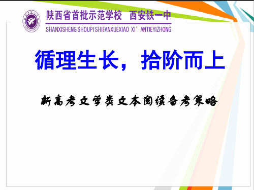 新高考文学类文本阅读备考策略