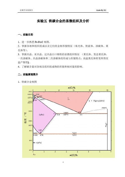 铁碳合金的显微组织及分析
