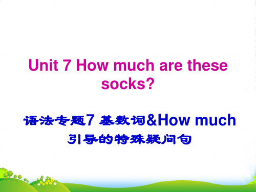 人教七年级上册英语Unit 7 语法专题