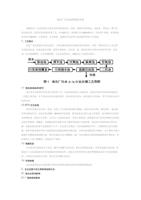 焦化厂污水处理分析