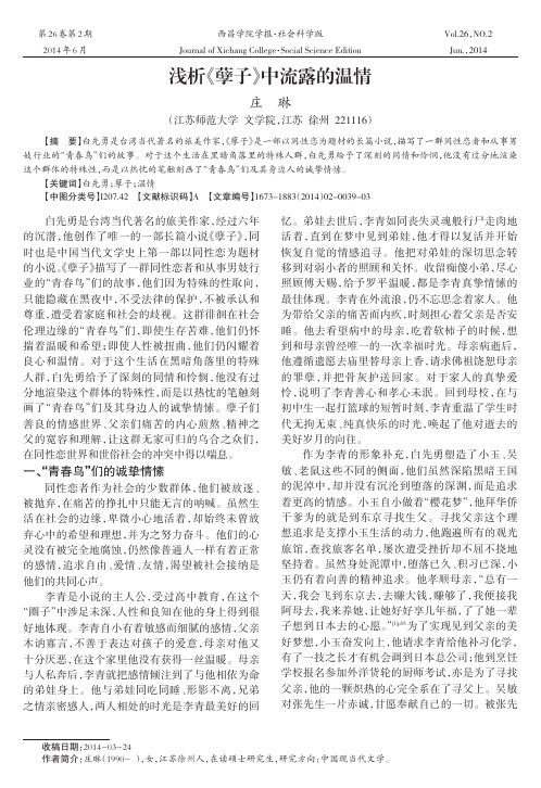 浅析《孽子》中流露的温情
