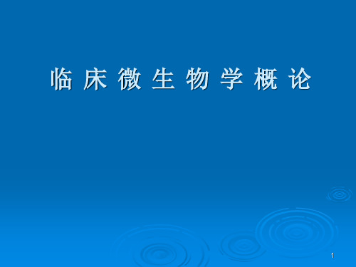 感染性疾病的抗微生物治疗 9.21-临床微生物学