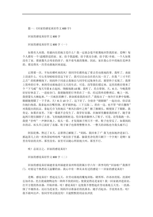 回家感觉真好范文
