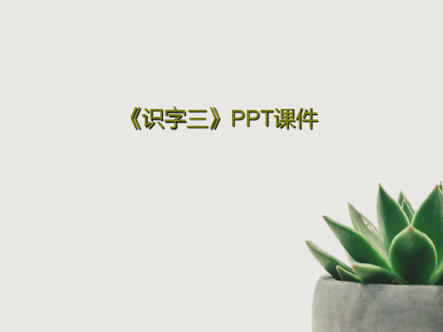 《识字三》PPT课件34页PPT