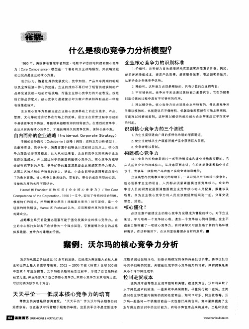 什么是核心竞争力分析模型？