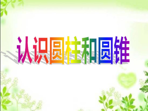 苏教版六年级数学下册第二单元《圆柱和圆锥的认识》优秀课件