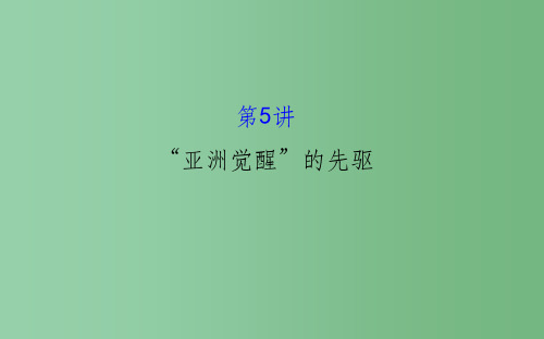 高考历史一轮复习 2.5“亚洲觉醒”的先驱课件(选修4)