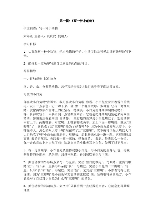 作文介绍一种动物