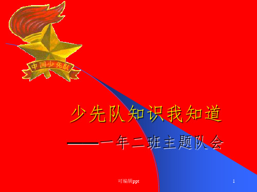 少先队知识主题班会PPT课件