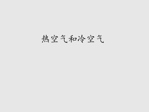 苏教版小学四年级科学上册热空气和冷空气_课件1