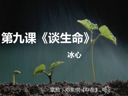 《谈生命》ppt