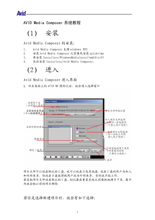 AVID Media Composer 系统教程
