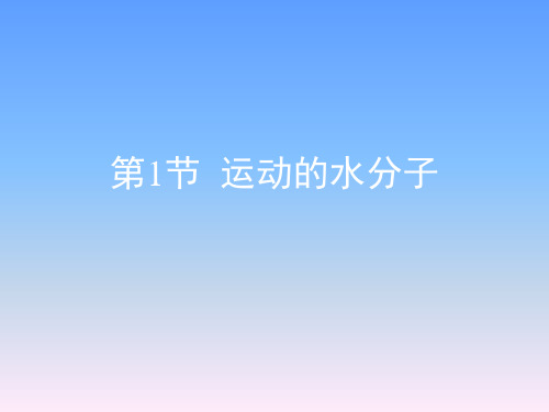 鲁教版九年级化学上册第二单元探秘水世界《运动的水分子》复习课件