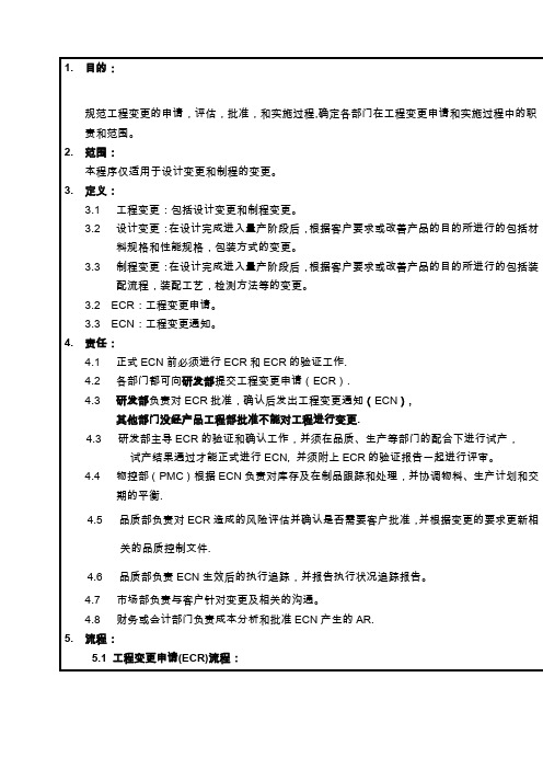 ECR和ECN流程