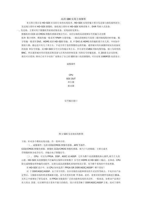 高清SDI实现方案解析