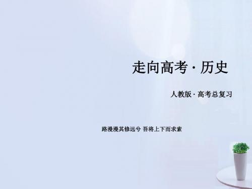 2017版高考历史一轮复习 第二单元 资本主义世界市场的形成和发展 第17讲 开辟新航路、殖民扩张与