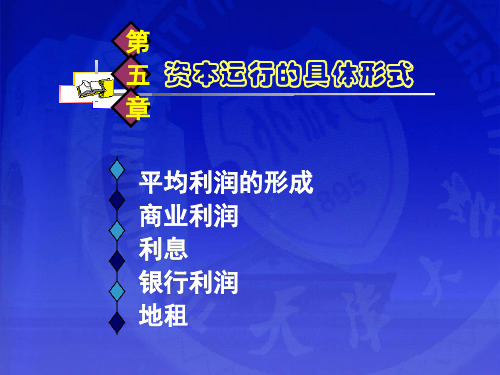 第五章资本运行的具体形式
