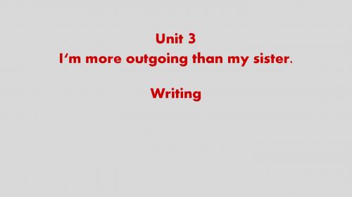 人教新目标英语8上unit3I'm more outgoing than my sister 写作